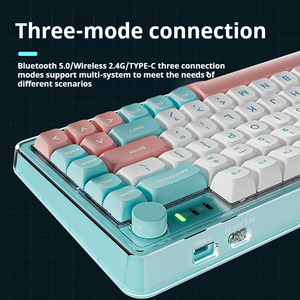EWEADN V82Pro 75% 82-Key 2.4G Sem Fio & Wired USB Junta RGB Backlit Hot Swap Teclado Mecânico para PC Portátil Novo Produto