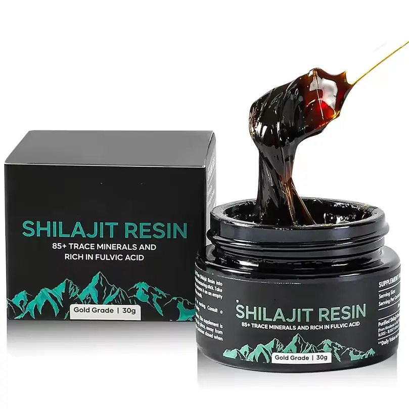 Oem Hete Verkoop Pure Himalayan Shilajit Hars Vaste Vorm Met 85 Sporen Mineralen En Fulvinezuur Voor Energie-En Immuunondersteuning