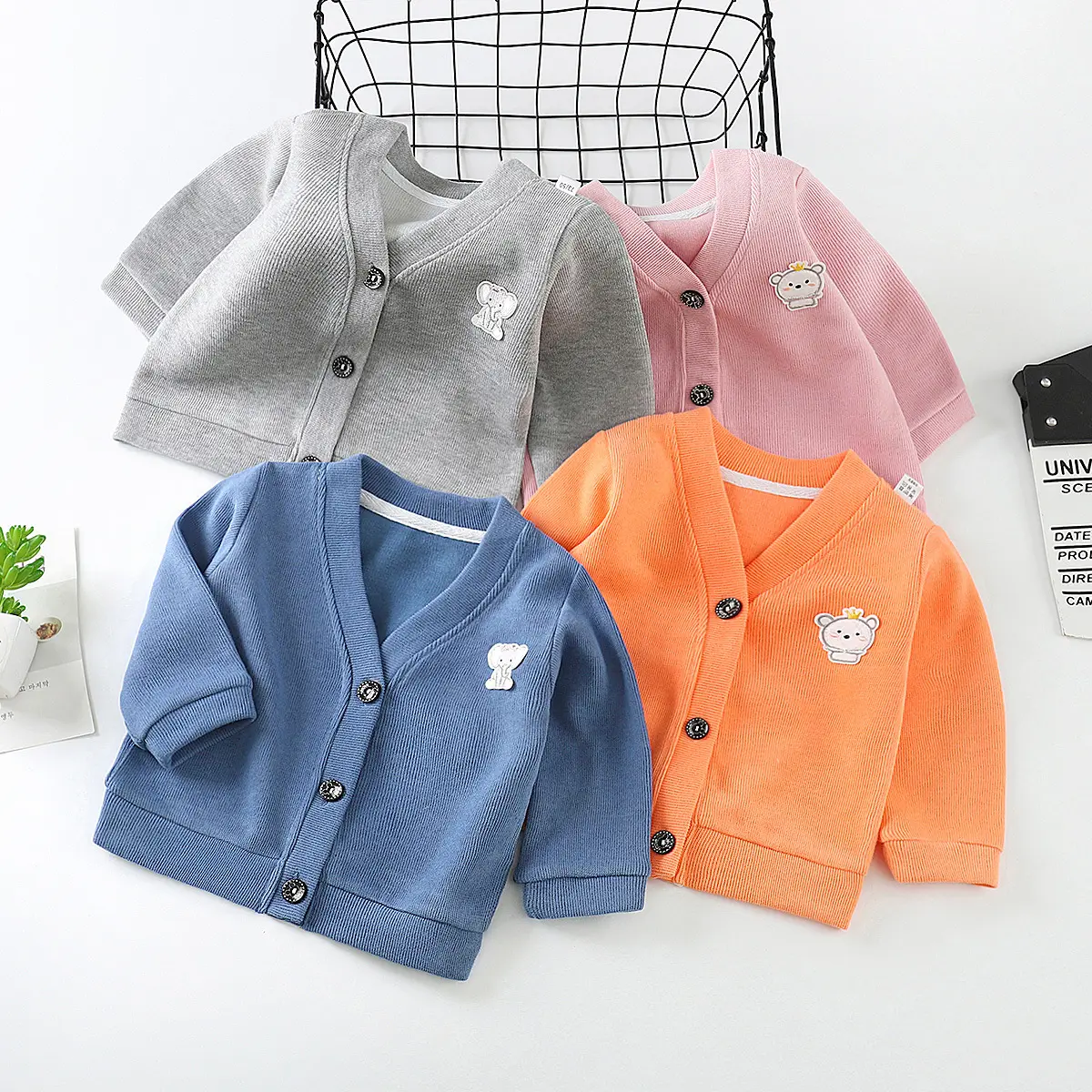 Neugeborene Baby Boy Girl Pullover Strick Langarm Pullover Cardigan Casual Top Herbst Winter Outwear