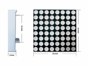 Grande modulo rotondo 5mm 8x8 Dot Matrix Led Display Super rosso - Product Image 5
