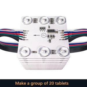 Punkts teuerung UCS512C4 Pixel Block Chain Light LED-Modul DMX512 Programmier bare 24V RGBW Tablet DMX Vierkant lampe 70*70 - Product Image 3
