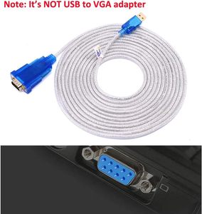 10 piedi USB 2.0 a RS232 DB9 cavo adattatore porta seriale con FTDI Chipset PLC cavo per Windows 11 10 8 7 Mac Linux - Product Image 2