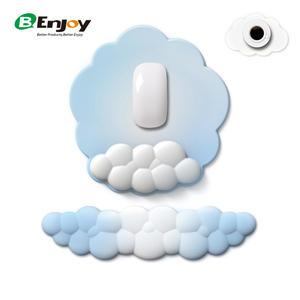 High-Density Memory Foam <strong>Mouse</strong> Pad Anti-Slip Feature Wireless Charging Cute <strong>Keyboard</strong> Cloud Wrist Rest Support for <strong>Computer</strong> <strong>Use</strong> - Product Image 1