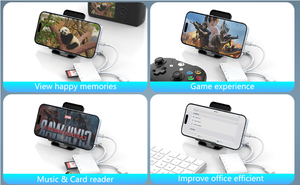 5合1存储卡读卡器USB OTG适配器和sd卡读卡器，适用于iPhone USB C和USB a设备，具有Micro SD和sd卡插槽 - Product Image 6