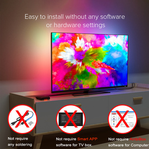 TV Backlight Full Set Ambient Device PC Monitor 4K HDTV Dream Lighting HDMI Compatible Computer Kit WS2812B <strong>LED</strong> Strip Light 5V