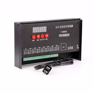 Полноцветный светодиодный RGB-контроллер T8000A TTL T8000AC DMX 512 rgb SD-карта Пиксельная светодиодная RGB-контроллер программируемая Светодиодная лента контроллер освещения 8192 пикселей