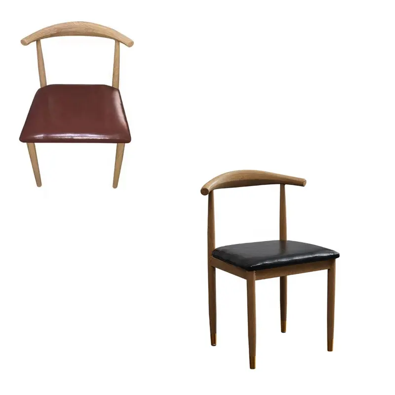 Cadeiras de banquete empilháveis, cadeiras de casamento, cadeiras com estilo antigo, de madeira, com moldura de metal, decoração de sala de jantar