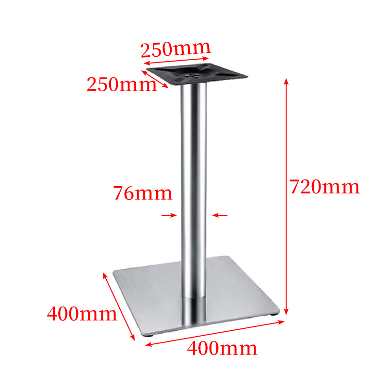 Plata-400*400mm acero inoxidable