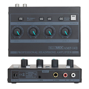 Amplificador de Monitor profesional TRS 3,5mm 6,35mm Interfaz de salida dual Amplificador de auriculares de 4 canales para equipo de audio Soundbox - Product Image 1
