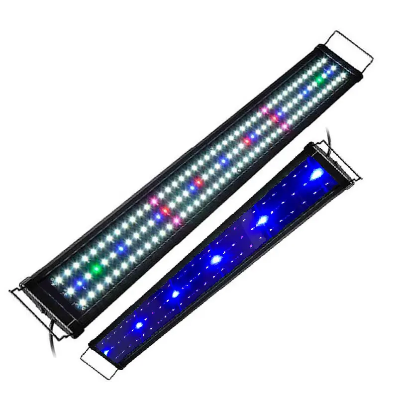 Iluminação led para aquário, de alta qualidade, para tanque de peixes, coral marinho, luzes de espectro completo