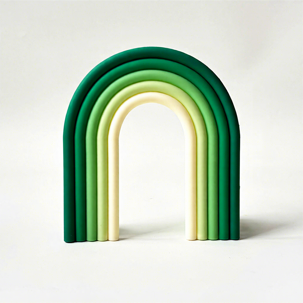 green rainbow arch