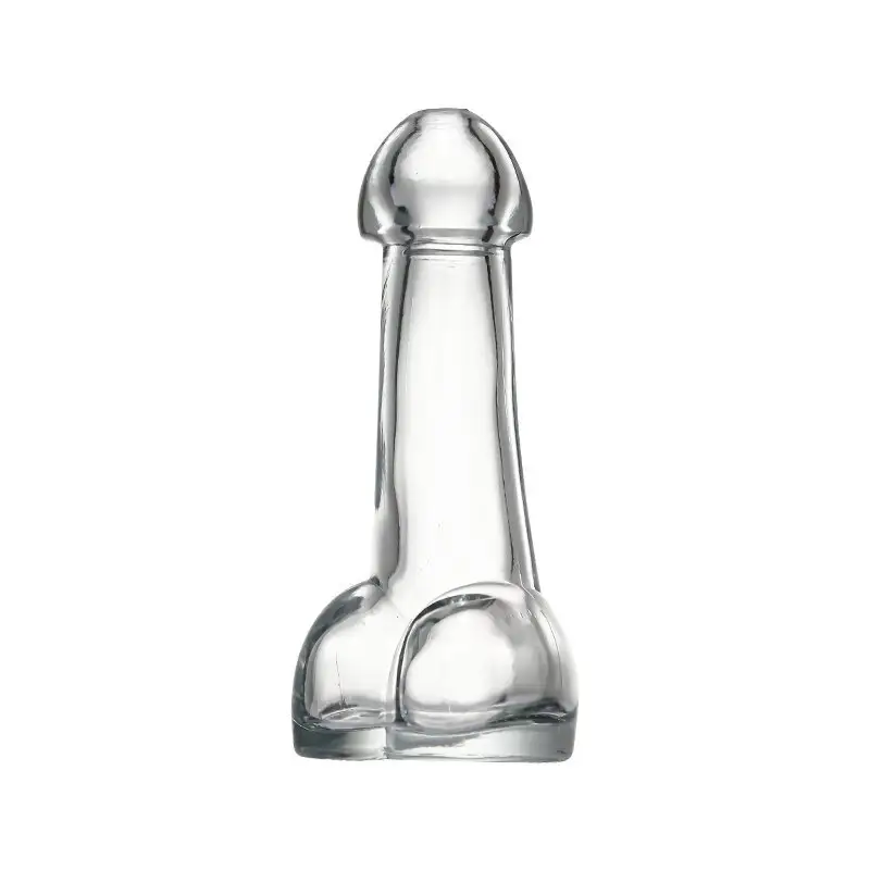 Vaso de cristal transparente con forma de té para cóctel, vaso para el pene, para despedida de soltera