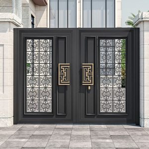 Đôi tấm trượt phong cách hiện đại thân thiện với môi nhôm đường lái xe cửa với tự động mở và dễ dàng cài đặt - Product Image 1