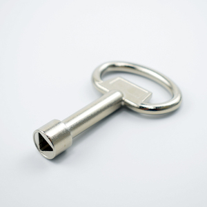 S5300 Bright Longer Version Cam <strong>Lock</strong> <strong>Key</strong> Quarter Turn Cam Latch <strong>Key</strong> 8mm Triangular Zinc <strong>Key</strong> - Product Image 1