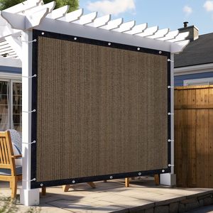 10'X14' Outdoor Mocha Shade Sails Enclosure <strong>Nets</strong> UV Block Sun <strong>Shading</strong> Fabric Cloth Top Sale <strong>HDPE</strong> &amp; PVC Material for Camping - Product Image 6