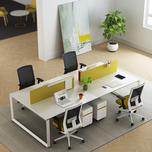 Moderner modularer Büroarbeit platz aus Metall für 4-Personen-<span class=keywords><strong>Computer</strong></span> <span class=keywords><strong>Computer</strong></span> Schreibtisch Büroarbeit platz Schreibtisch