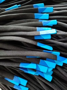 Cordón de poliéster Cordones redondos con capucha Cuerda de cuerda Cordón de cordón con puntas de goma - Product Image 4