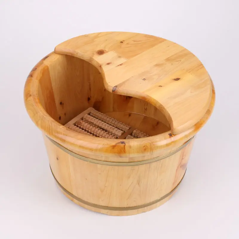 Dropshiping secchio per pediluvio in legno vasca per Pedicure Foot Spa Bathing Barrel