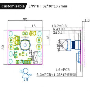 Sensor ov9732 HD 720P 30fps Foco fijo Monitoreo DE SEGURIDAD Módulo de cámara USB gran angular - Product Image 4