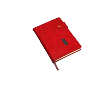 DDP spedizione di imballaggi personalizzati per importazione notebook semi executive diary 2025 A5 con copertina rigida in pelle rossa notebook con spago