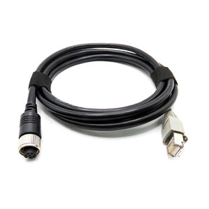 Cable de red M12 RJ45 hembra de 8 pines, conexión de cámara Industrial impermeable, Sensor antiinterferencias, Cables de comunicación LAN - Product Image 5