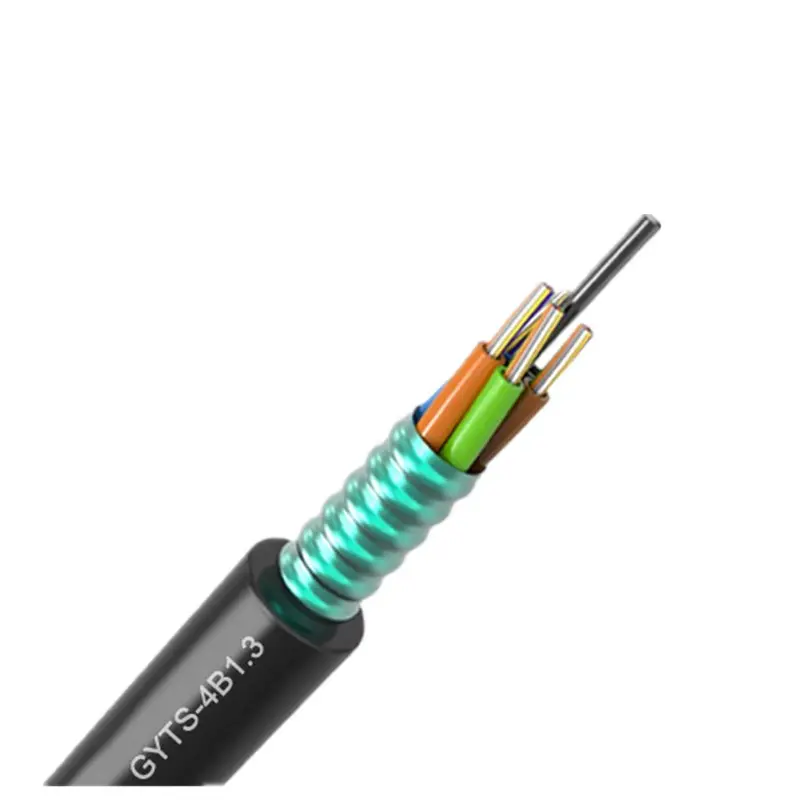 Outdoor armored cable with G655 GYTS optic fibre cable with stranded loose tube