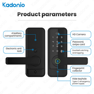 Kadonio Ring Bell Camera Smart WiFi catenaccio automatico serrature per porta telecomando APP di sicurezza Smart Lock per la casa