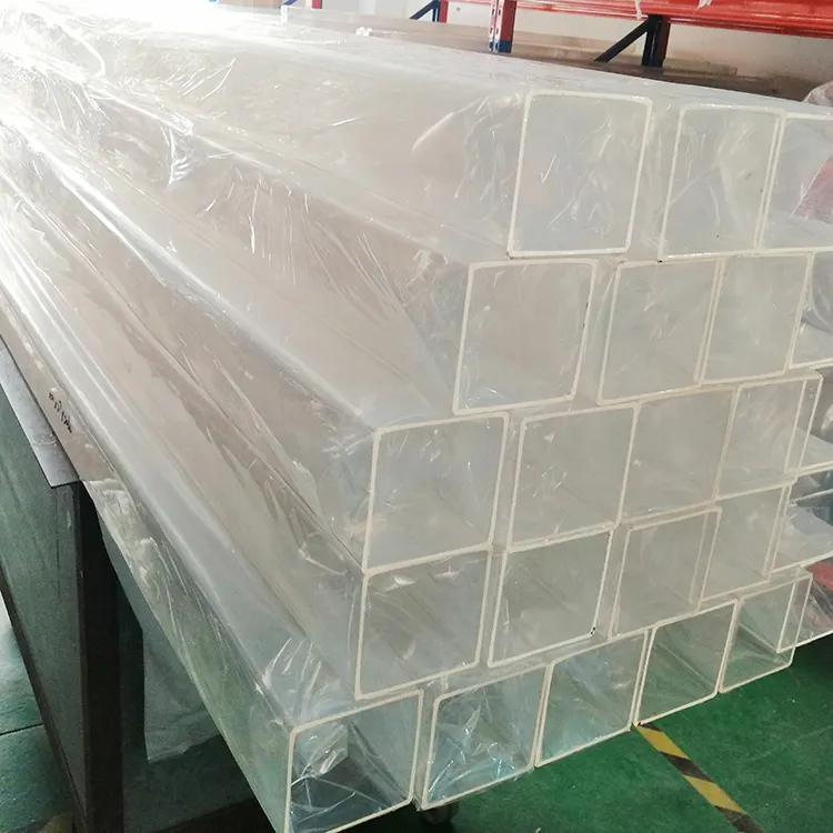 high quality transparent square pmma plastic acrylic perspex tube /pipe