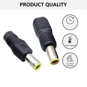 DC dönüşüm kafa Jack çift erkek erkek 5.5*2.1MM / 5.5X2.1mm dişi Panel montaj adaptörü konnektör fişi - Product Image 2