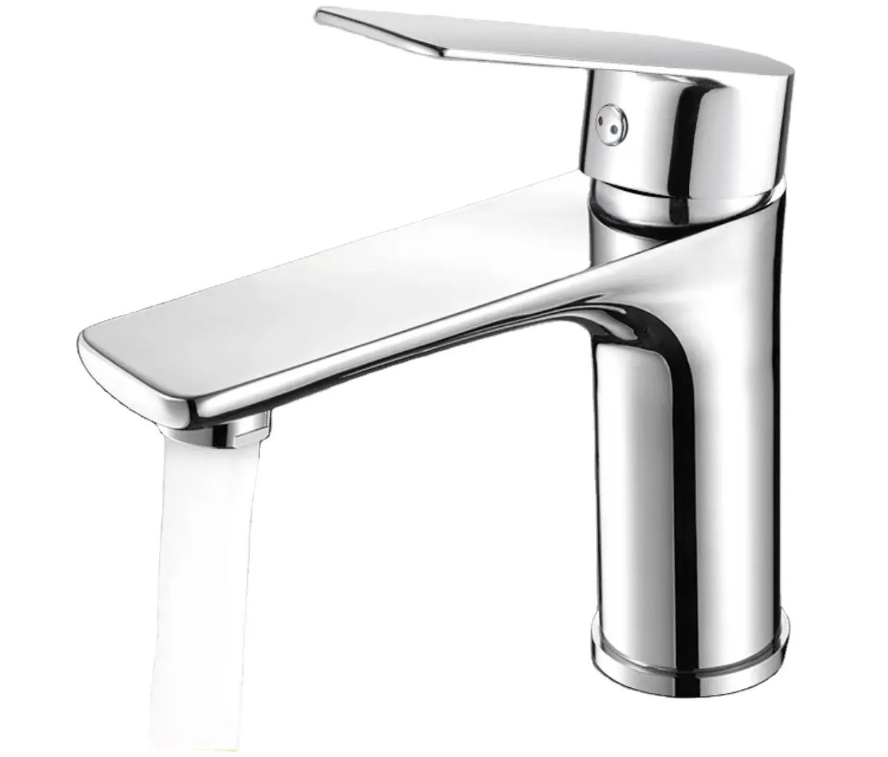 304 aço inoxidável escovado Finish Basin Mixer Tap Single Handle termostática quente e fria torneira torneira bacia do banheiro