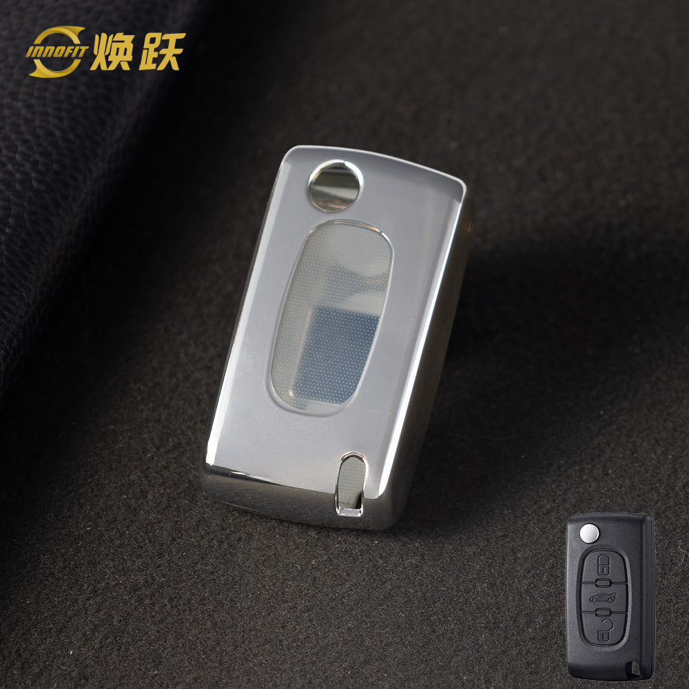 PUE1T1-White Transparent Button-Silver Plating