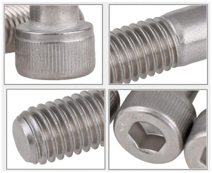สลักเกลียวอัลเลนหกเหลี่ยม M4,M5 M6 <span class=keywords><strong>M8</strong></span> M10 304สกรูครึ่งฟันหัวหกเหลี่ยม DIN912 - Product Image 5