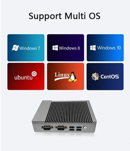 J1900 I3 I5 Fanless Mini Pc 4G LTE Supported <strong>Linux</strong> <strong>Ubuntu</strong> OS Dual LAN 2 Display Embedded Industrial Pc Factory Price Pc <strong>Computer</strong> - Product Image 3