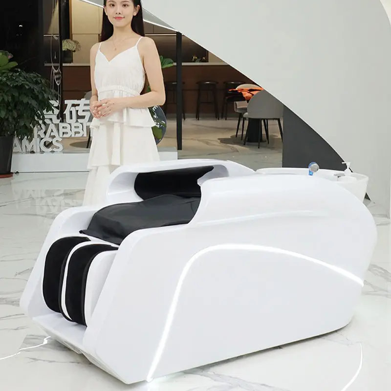 Yeni yükseltme Modern yüz masajı tedavi yatağı tay tarzı şampuan sandalye