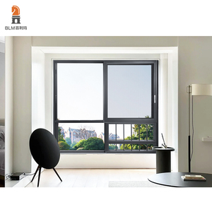 Ventana corredera de aluminio con apertura horizontal y diseño moderno personalizado con malla de acero inoxidable Marco de vidrio aislado - Product Image 6