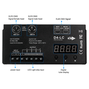 Новый продукт высокой мощности 4 канала RGBW dmx512 декодер dmx светодиодный контроллер для освещения сцены