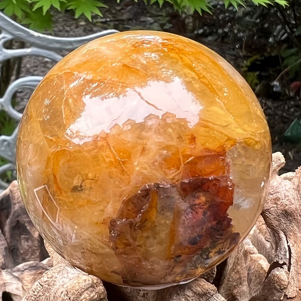 ลูกบอลดอกไม้ยางสีเหลือง