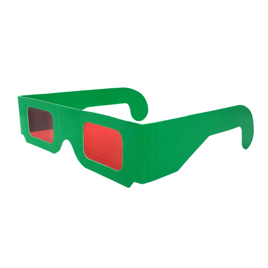 Gizli dekoder gözlük kırmızı-kırmızı filtreler Lens katlanır çerçeve 3D gözlük