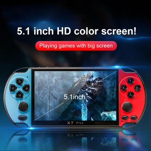 คอนโซลเกมพกพาคอนโซลวิดีโอเกมกระเป๋าย้อนยุคมินิ HD 5.1นิ้วคอนโซลเกมพกพา X17 PLUS