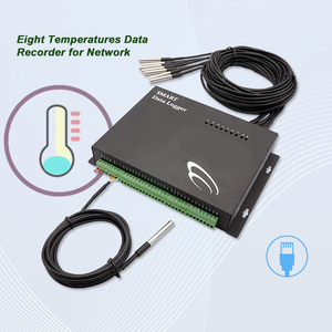 Sistema de alarma de seguridad de cable Ethernet registrador de datos de Puerto Ethernet de temperatura multipunto - Product Image 1