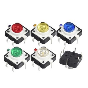 Mini 12*12 tact anahtarı ile ışık LED küçük 4p kırmızı yeşil turuncu beyaz 12*12*7.3 konumlandırma anahtarı - Product Image 4