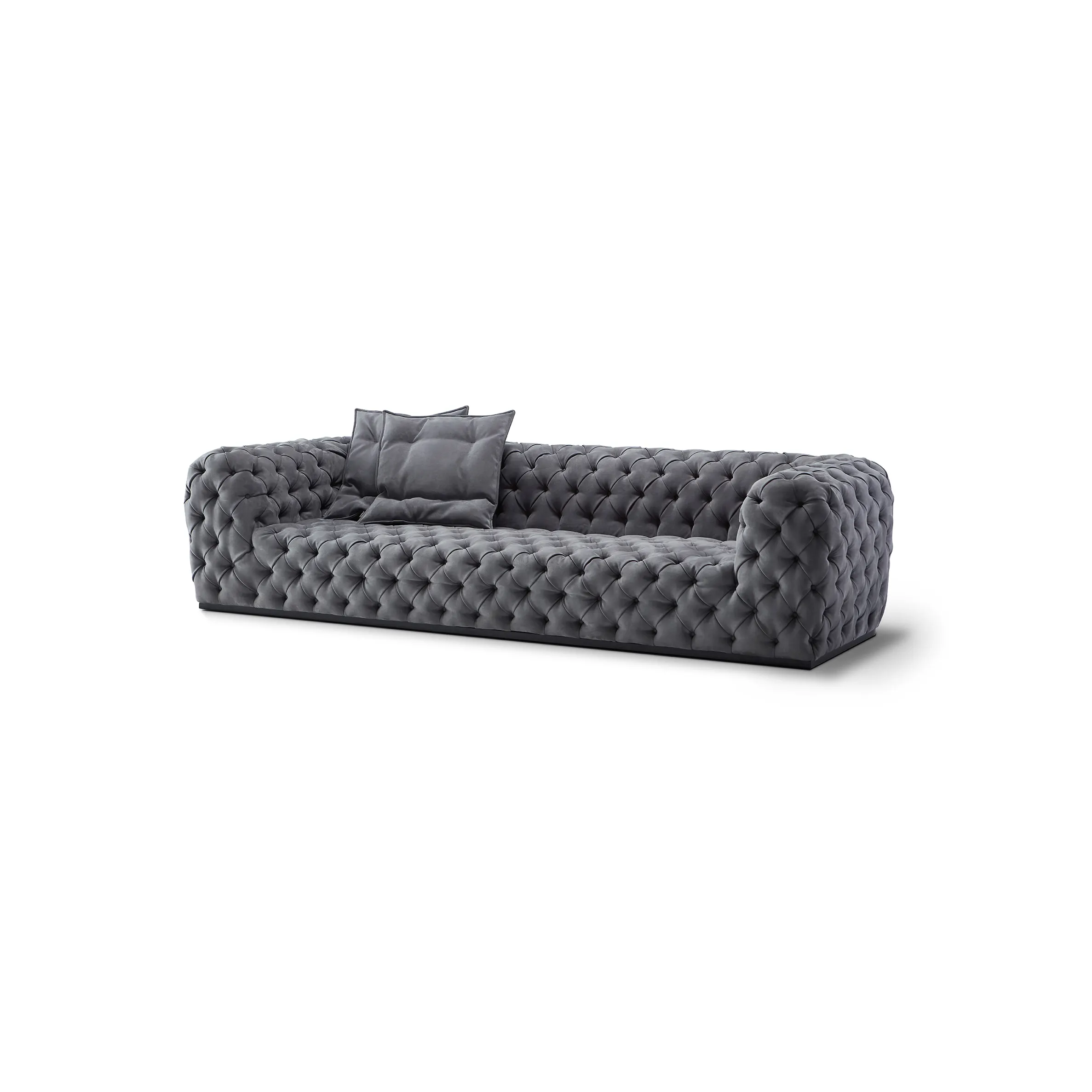 Mobili da soggiorno personalizzabili divano classico in stile Chesterfield moderno di lusso con bottoni trapuntati divano in pelle di velluto di colore personalizzato