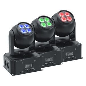 9 kanal DMX ses kontrolü 4x9W RGB hareketli kafa LED sahne işık DJ Bar Club parti düğün gösterisi için lambalar sahne aydınlatma - Product Image 1