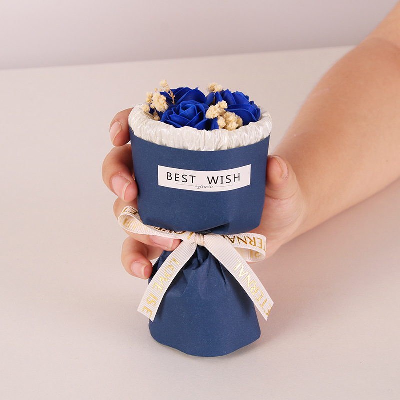 Mini 3 blue enchantress rose bouquet