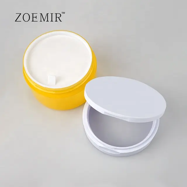Lege Roze Geel Plastic Huidverzorging Jar Met Lepel Lotion Body Butter Lip Scrub Gezicht Crème Containers Cosmetische