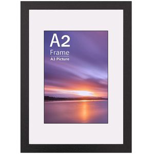 マット付き5x7またはマットなし8x10を表示壁の装飾用の8x10コラージュブラックフレーム5x7額縁MDF木製フォトフレーム - Product Image 5