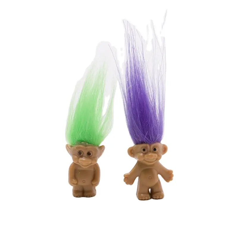 Colorful Hair Troll Doll Family Members Dad Mum Baby Boy Girl Dam Trolls Toy Gift Happy Love Family