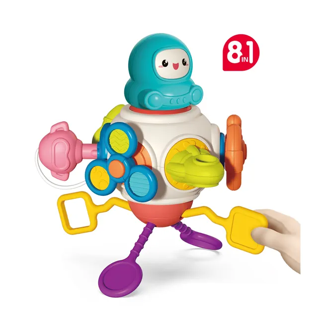 モンテッソーリ教育玩具赤ちゃん忙しいボールアクティビティ感覚プラスチック玩具8in1多機能忙しいキューブ玩具子供用