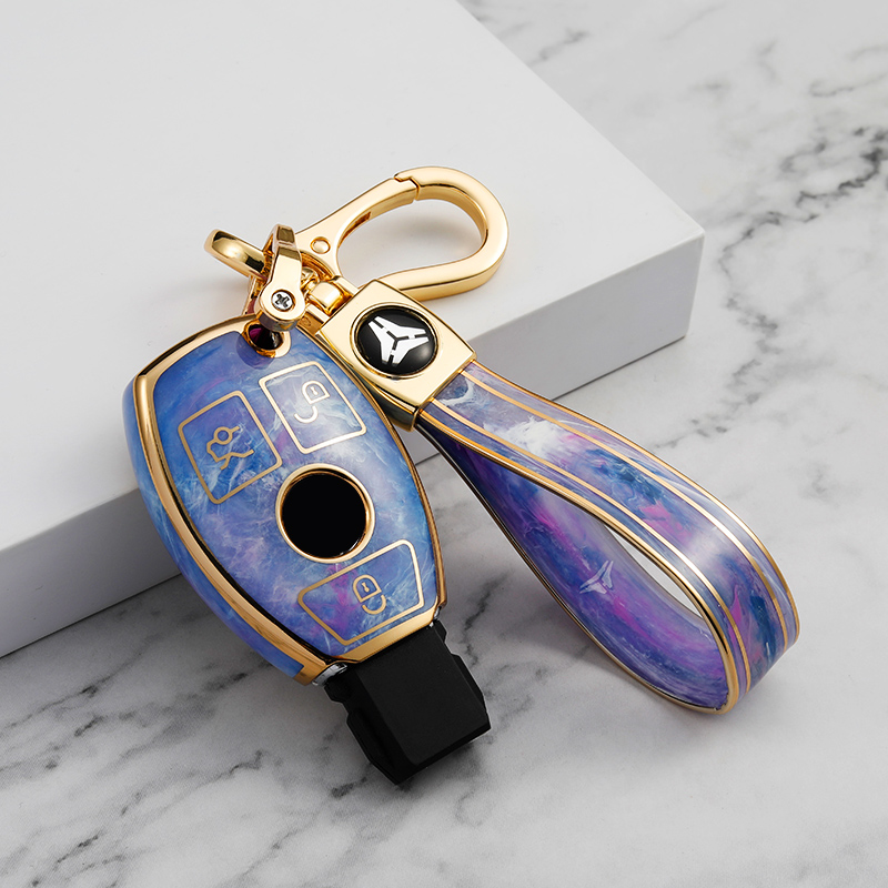 Couvercle 3 boutons + porte-clés TPU-Violet