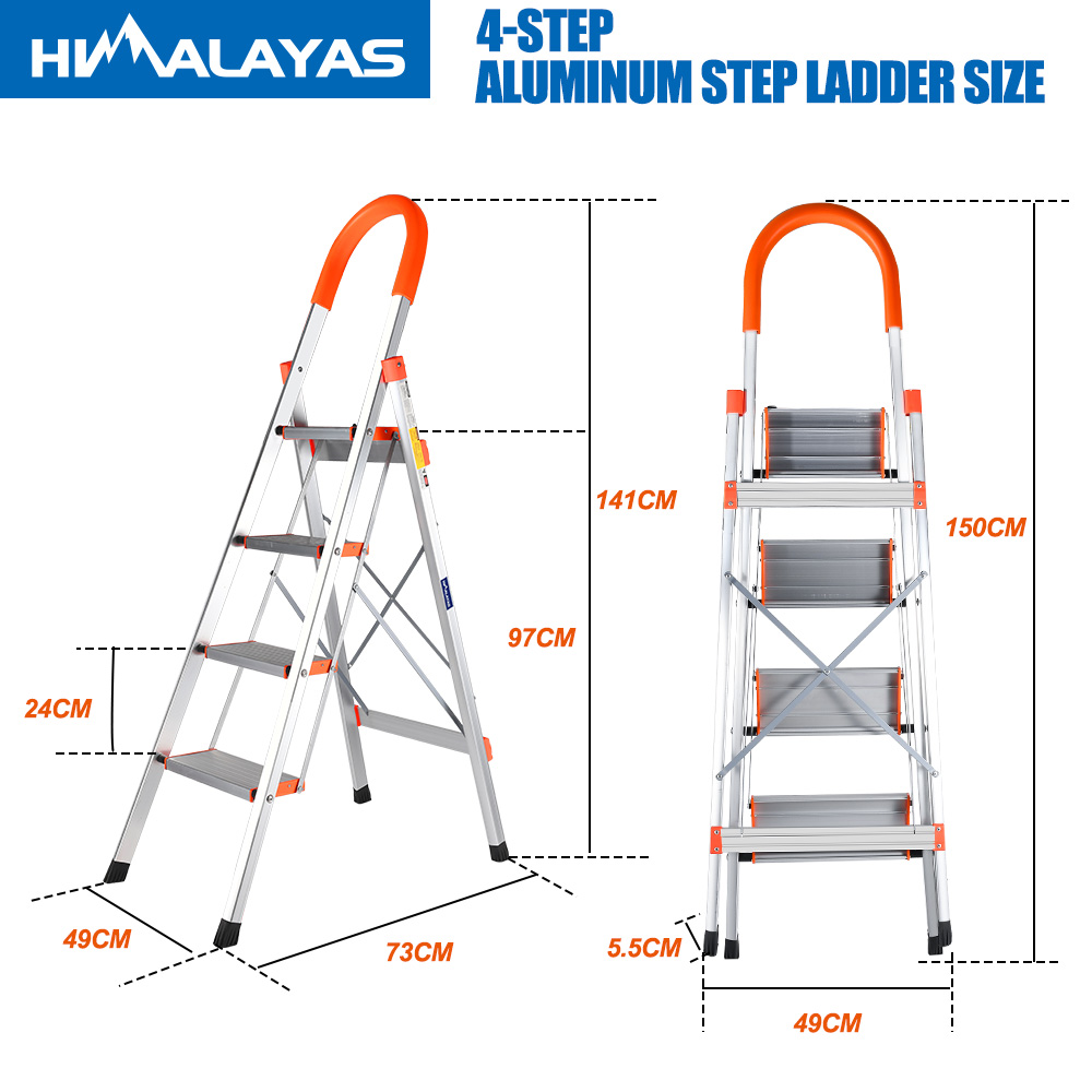 3 STEP LADDER MULTI PURPOSE FOR HOUSEHOLD OFFICE FOLDABLE NON SLIP